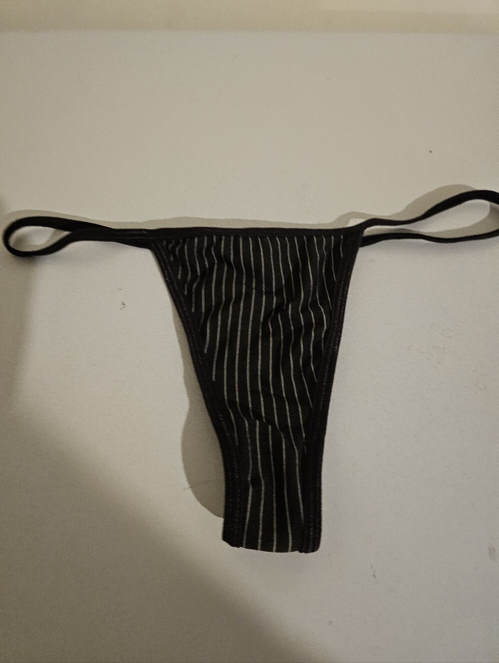 Black Pinstripe G String Thongs